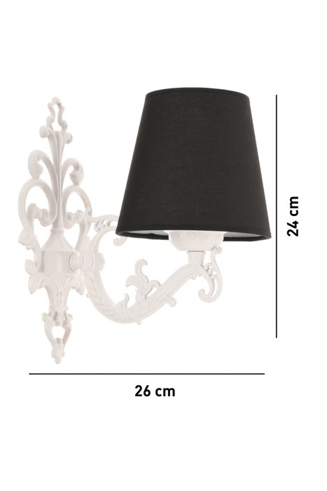 Opviq Claire Lámpara de Pared Blanco y Negro Opviq Claire Lámpara de Pared Blanco y Negro